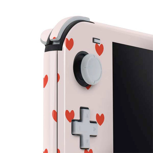Pink and Red Hearts Nintendo Switch Lite Skin